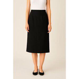 Vintage 1980s Pendleton Wool Skirt Black Midi Skirt Size 12 Petite Made in USA